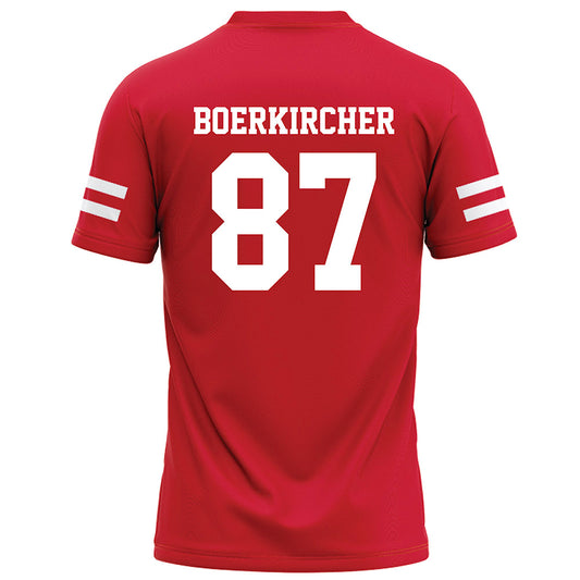 Nebraska - NCAA Football : Nate Boerkircher - Red Football Jersey
