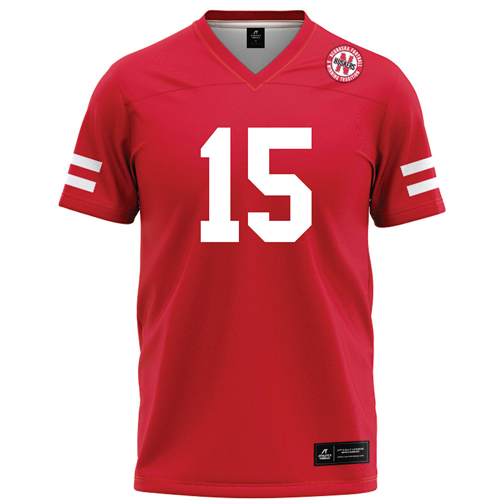 Nebraska - NCAA Football : Malachi Coleman - Red Football Jersey