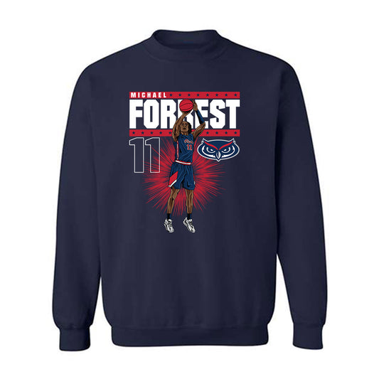 FAU - NCAA Men's Basketball : Michael Forrest Illustration Sweatshirt