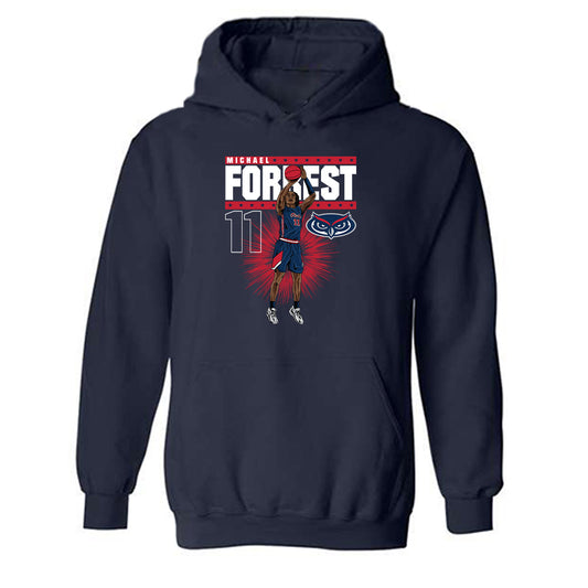 FAU - NCAA Men's Basketball : Michael Forrest Illustration Hooded Sweatshirt