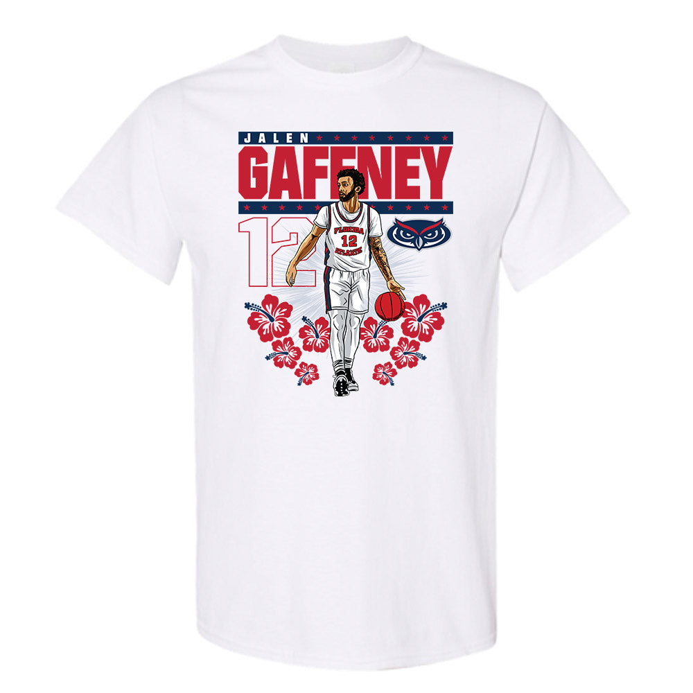 FAU - NCAA Men's Basketball : Jalen Gaffney Illustration Short Sleeve T-Shirt