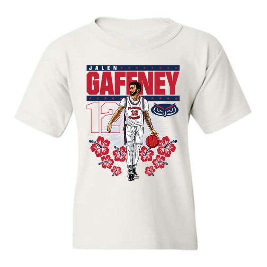 FAU - NCAA Men's Basketball : Jalen Gaffney Illustration Youth T-Shirt