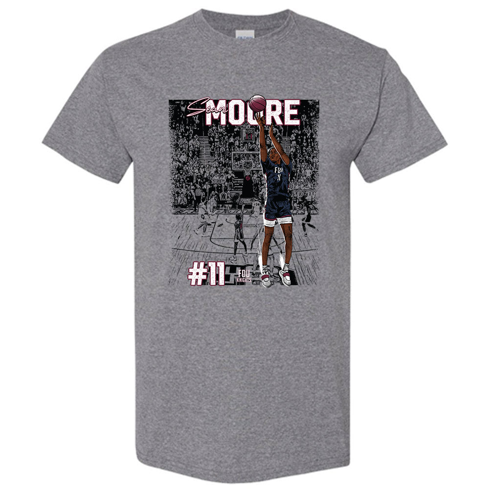 FDU - NCAA Men's Basketball : Sean Moore Illustration Short Sleeve T-Shirt