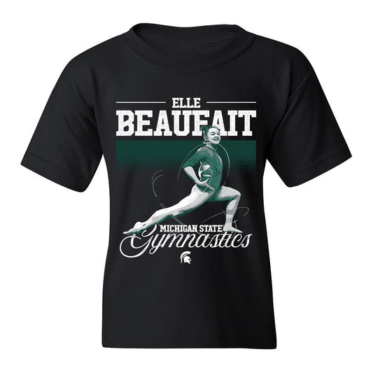 Michigan State - NCAA Women's Gymnastics : Elle Beaufait Illustration Youth T-Shirt