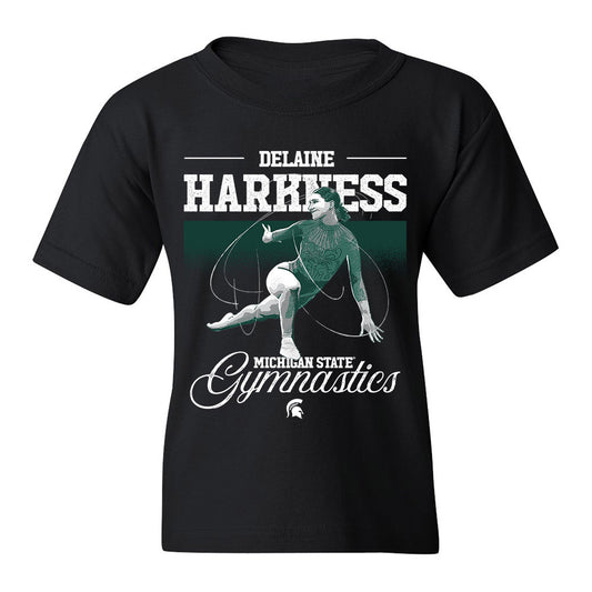 Michigan State - NCAA Women's Gymnastics : Delanie Harkness Illustration Youth T-Shirt
