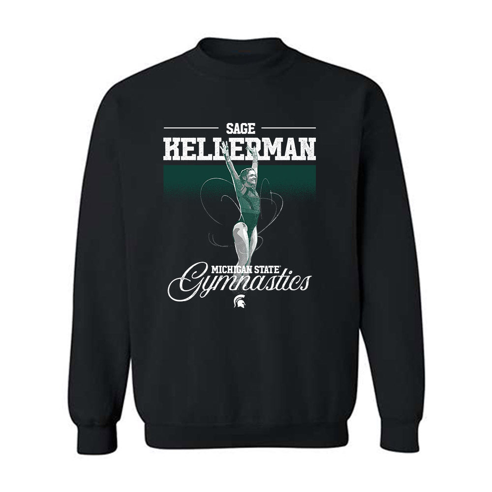 Michigan State - NCAA Women's Gymnastics : Sage Kellerman Illustration Sweatshirt