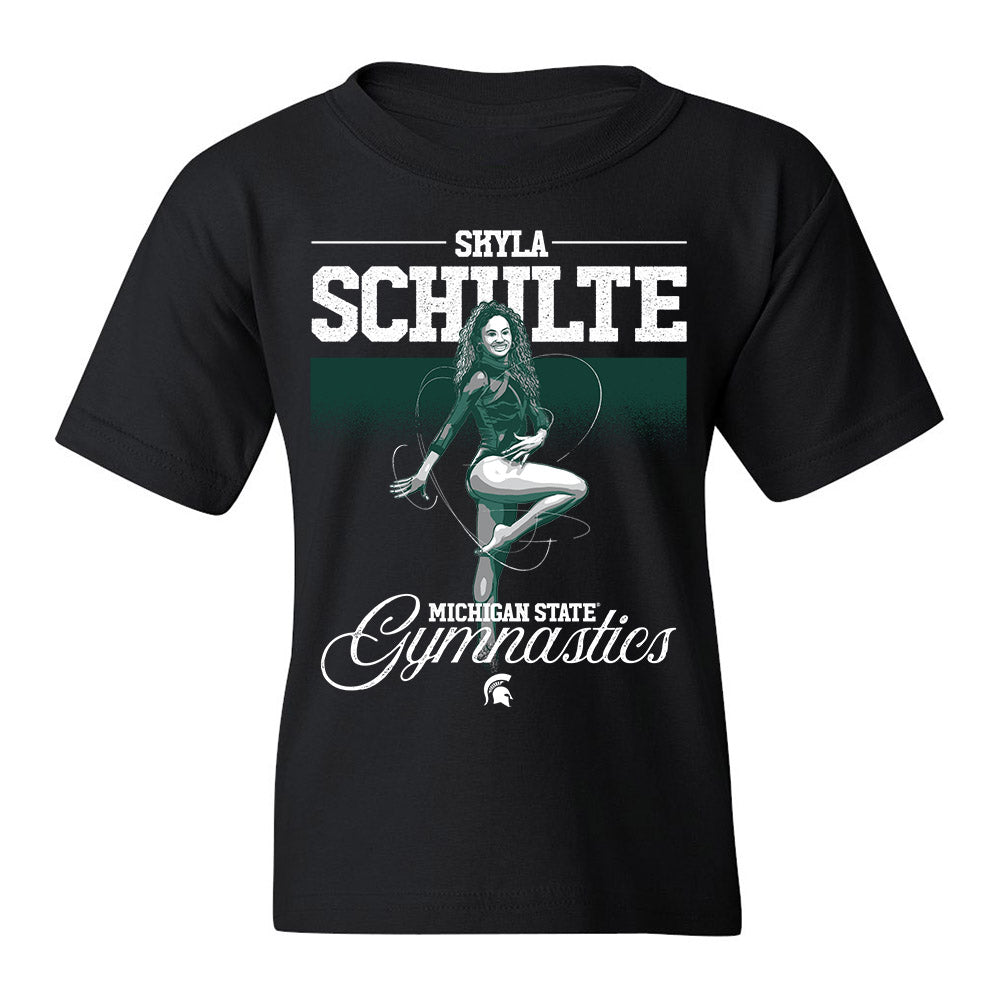 Michigan State - NCAA Women's Gymnastics : Skyla Schulte Illustration Youth T-Shirt