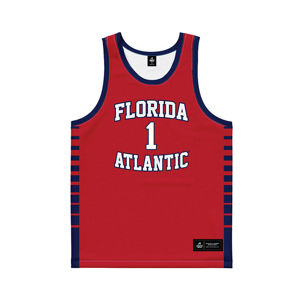 FAU - NCAA Men's Basketball : Johnell Davis Red Jersey