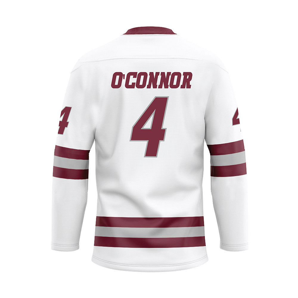 UMass - NCAA Men's Ice Hockey : Kennedy O'Connor - White Ice Hockey Jersey