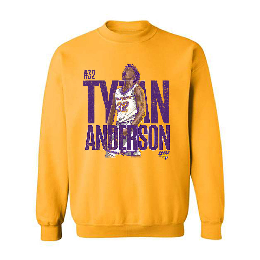 Northern Iowa - NCAA Men's Basketball : Tytan Anderson Illustration Sweatshirt