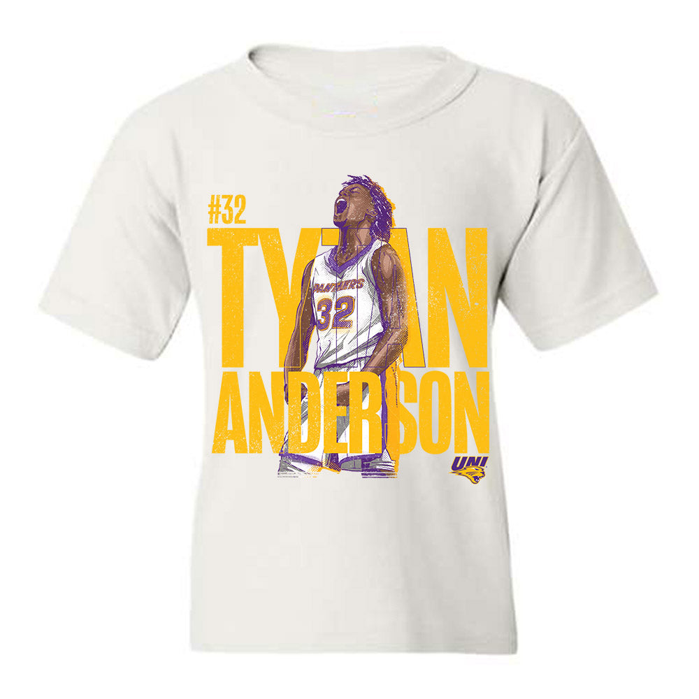 Northern Iowa - NCAA Men's Basketball : Tytan Anderson Illustration Youth T-Shirt