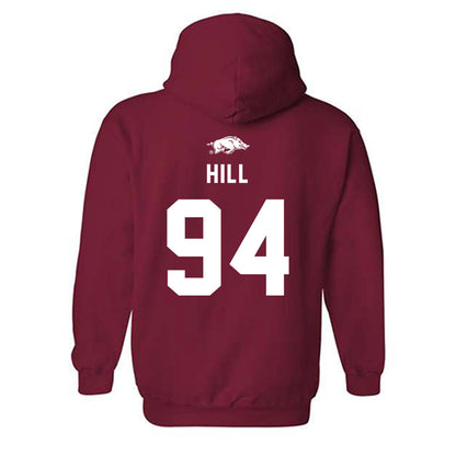 Arkansas - NCAA Football : Jon Hill Away Shersey Hooded Sweatshirt