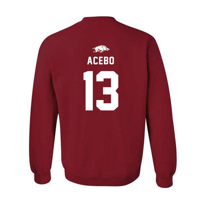 Arkansas - NCAA Football : Rykar Acebo - Crewneck Sweatshirt Replica Shersey