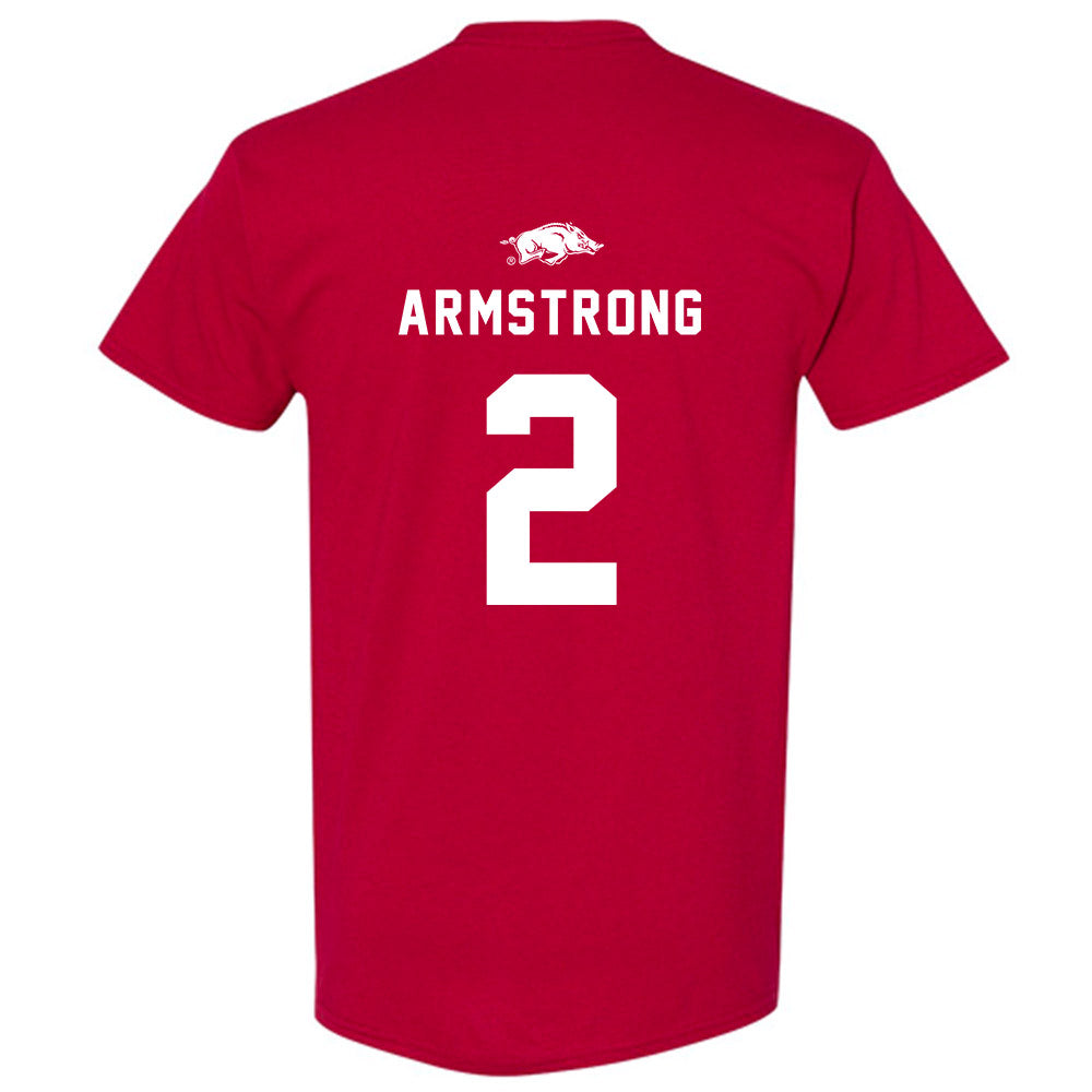 Arkansas - NCAA Football : Andrew Armstrong Away Shersey Short Sleeve T-Shirt