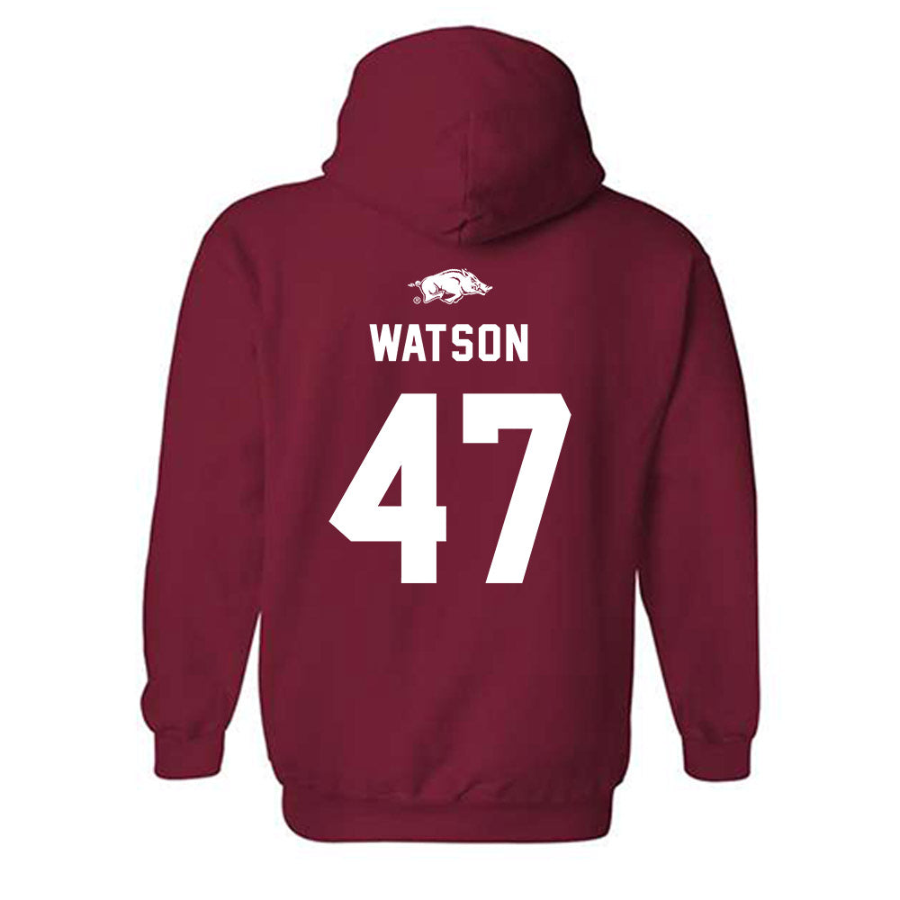 Arkansas - NCAA Football : Braylon Watson - Hooded Sweatshirt Replica Shersey