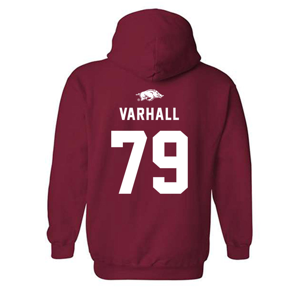 Arkansas - NCAA Football : Tommy Varhall Away Shersey Hooded Sweatshirt