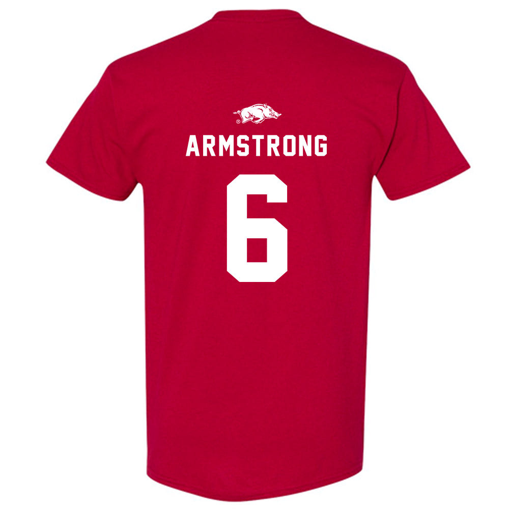 Arkansas - NCAA Football : John Morgan III Away Shersey Short Sleeve T-Shirt