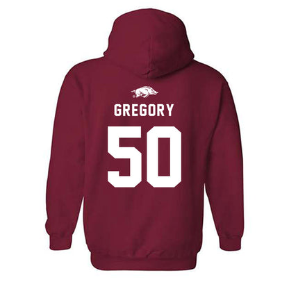Arkansas - NCAA Football : Eric Gregory Away Shersey Hooded Sweatshirt