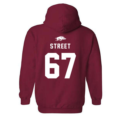 Arkansas - NCAA Football : Josh Street Away Shersey Hooded Sweatshirt