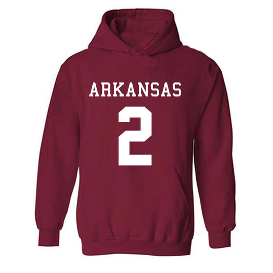 Arkansas - NCAA Football : Andrew Armstrong Away Shersey Hooded Sweatshirt