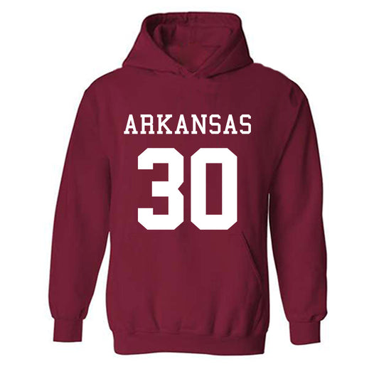 Arkansas - NCAA Football : Ashton Ngo Away Shersey Hooded Sweatshirt