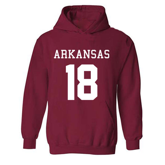 Arkansas - NCAA Football : Tj Metcalf Away Shersey Hooded Sweatshirt