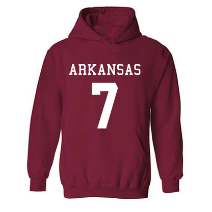 Arkansas - NCAA Football : Rashod Dubinion Away Shersey Hooded Sweatshirt