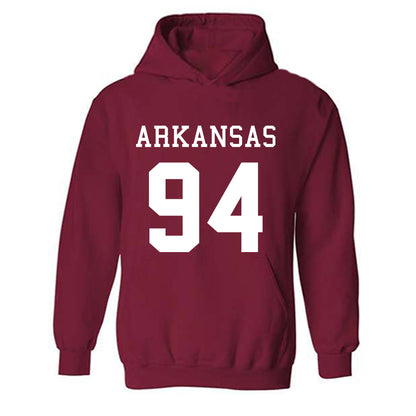 Arkansas - NCAA Football : Jon Hill Away Shersey Hooded Sweatshirt