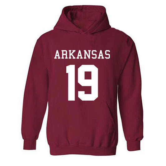 Arkansas - NCAA Football : Dallas Young Away Shersey Hooded Sweatshirt