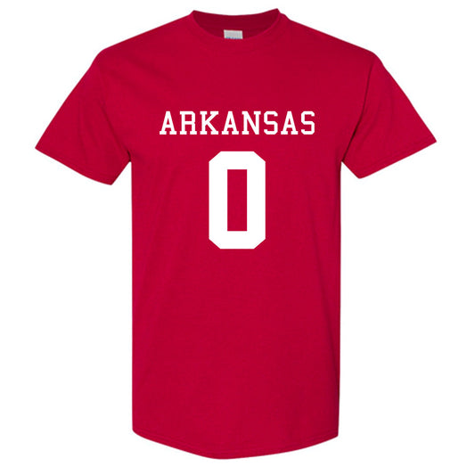 Arkansas - NCAA Football : Nico Davillier Away Shersey Short Sleeve T-Shirt