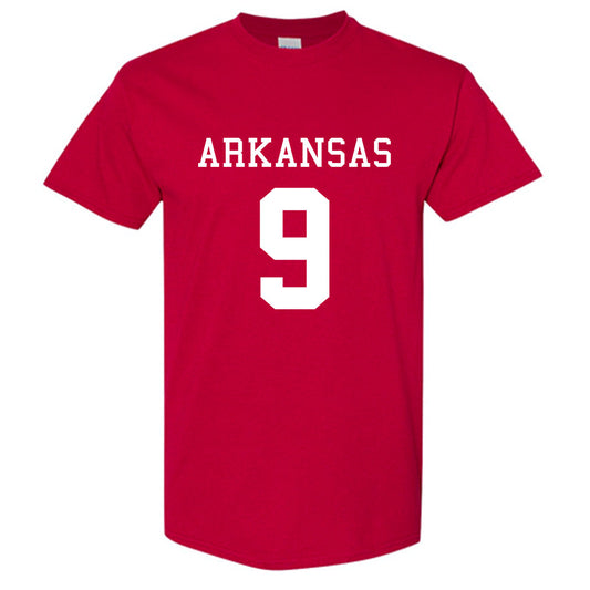 Arkansas - NCAA Football : Luke Hasz Away Shersey Short Sleeve T-Shirt