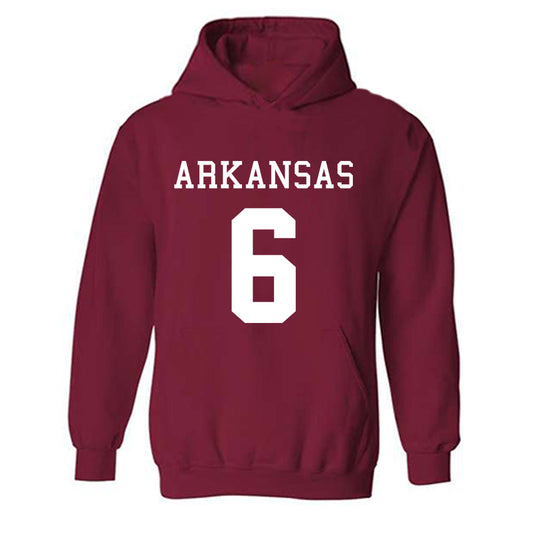 Arkansas - NCAA Football : John Morgan III Away Shersey Hooded Sweatshirt