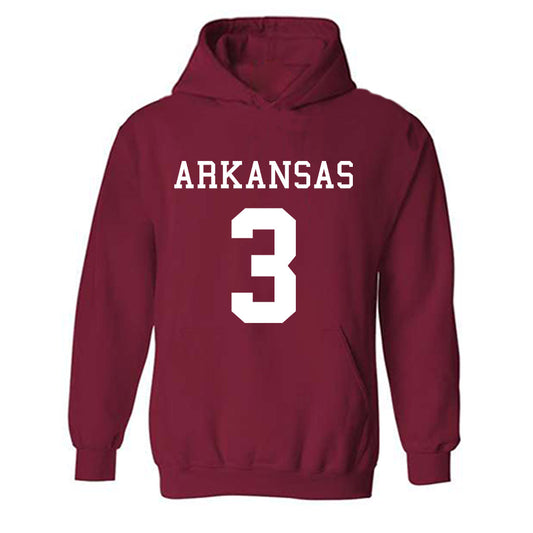 Arkansas - NCAA Football : Antonio Grier Jr Away Shersey Hooded Sweatshirt