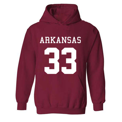 Arkansas - NCAA Football : Dylan Hasz Away Shersey Hooded Sweatshirt
