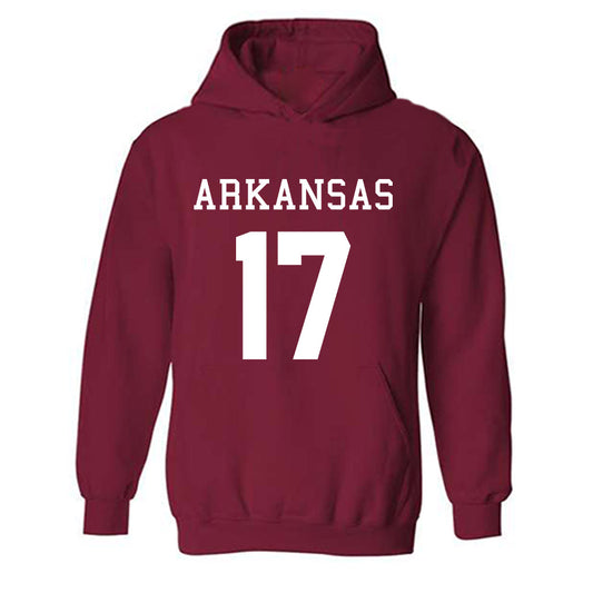 Arkansas - NCAA Football : Hudson Clark Away Shersey Hooded Sweatshirt