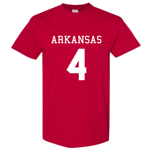 Arkansas - NCAA Football : Isaac TeSlaa Away Shersey Short Sleeve T-Shirt