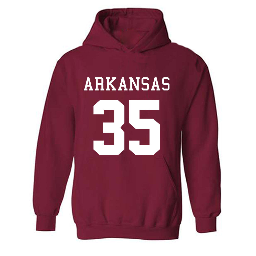 Arkansas - NCAA Football : Mani Powell Away Shersey Hooded Sweatshirt
