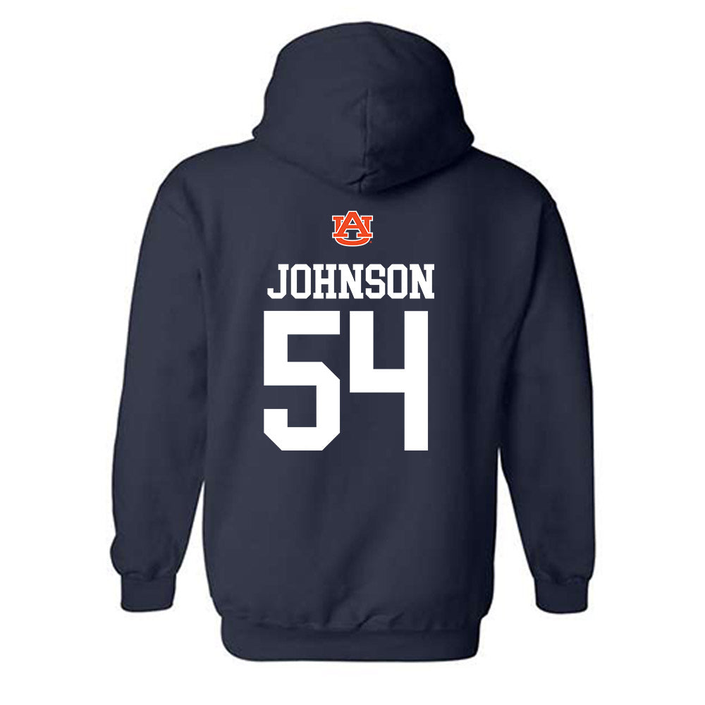 Auburn - NCAA Football : Tate Johnson Replica Shersey Hooded Sweatshirt