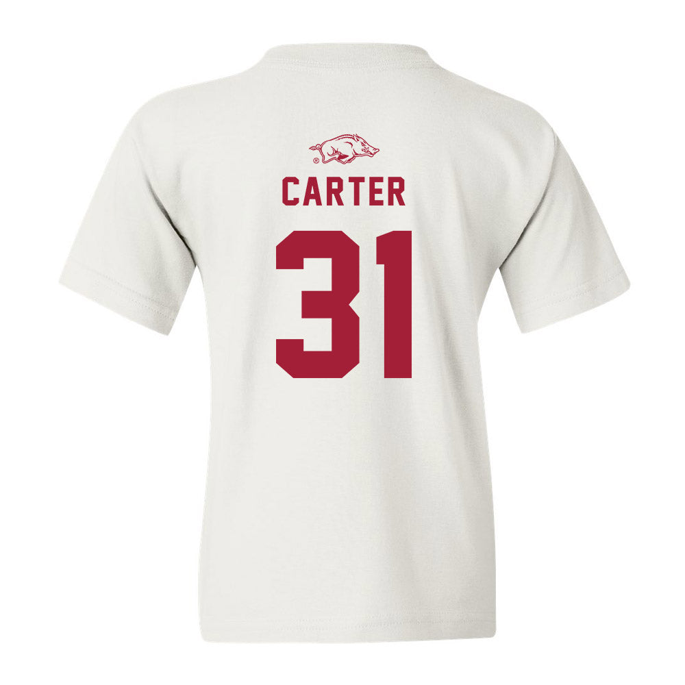 Arkansas - NCAA Baseball : Dylan Carter - Youth T-Shirt Replica Shersey