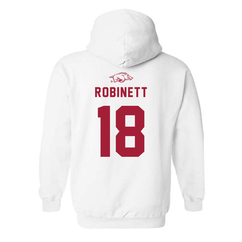 Arkansas - NCAA Baseball : Reese Robinett - Hooded Sweatshirt Replica Shersey