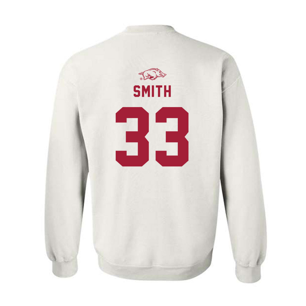 Arkansas - NCAA Baseball : Hagen Smith - Crewneck Sweatshirt Replica Shersey