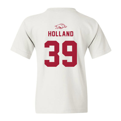 Arkansas - NCAA Baseball : Tucker Holland - Youth T-Shirt Replica Shersey