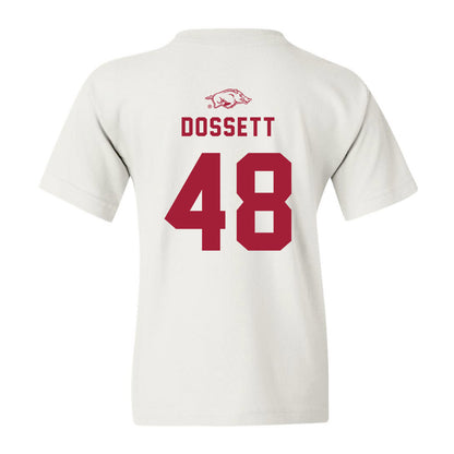 Arkansas - NCAA Baseball : Cooper Dossett - Youth T-Shirt Replica Shersey