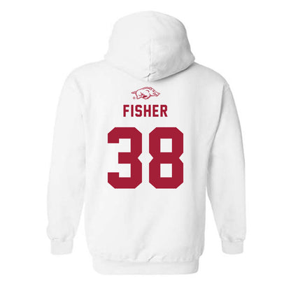 Arkansas - NCAA Baseball : Colin Fisher - Hooded Sweatshirt Replica Shersey