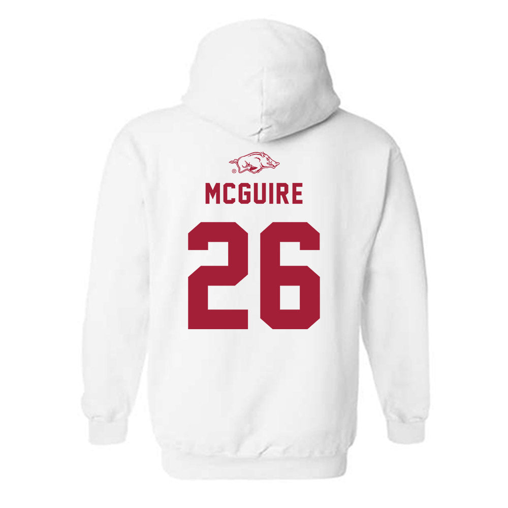 Arkansas - NCAA Baseball : Tate McGuire - Hooded Sweatshirt Replica Shersey