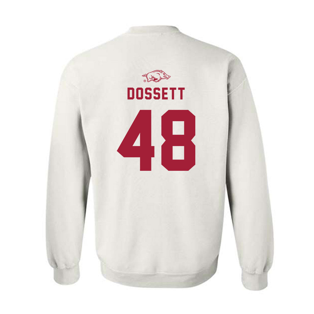 Arkansas - NCAA Baseball : Cooper Dossett - Crewneck Sweatshirt Replica Shersey