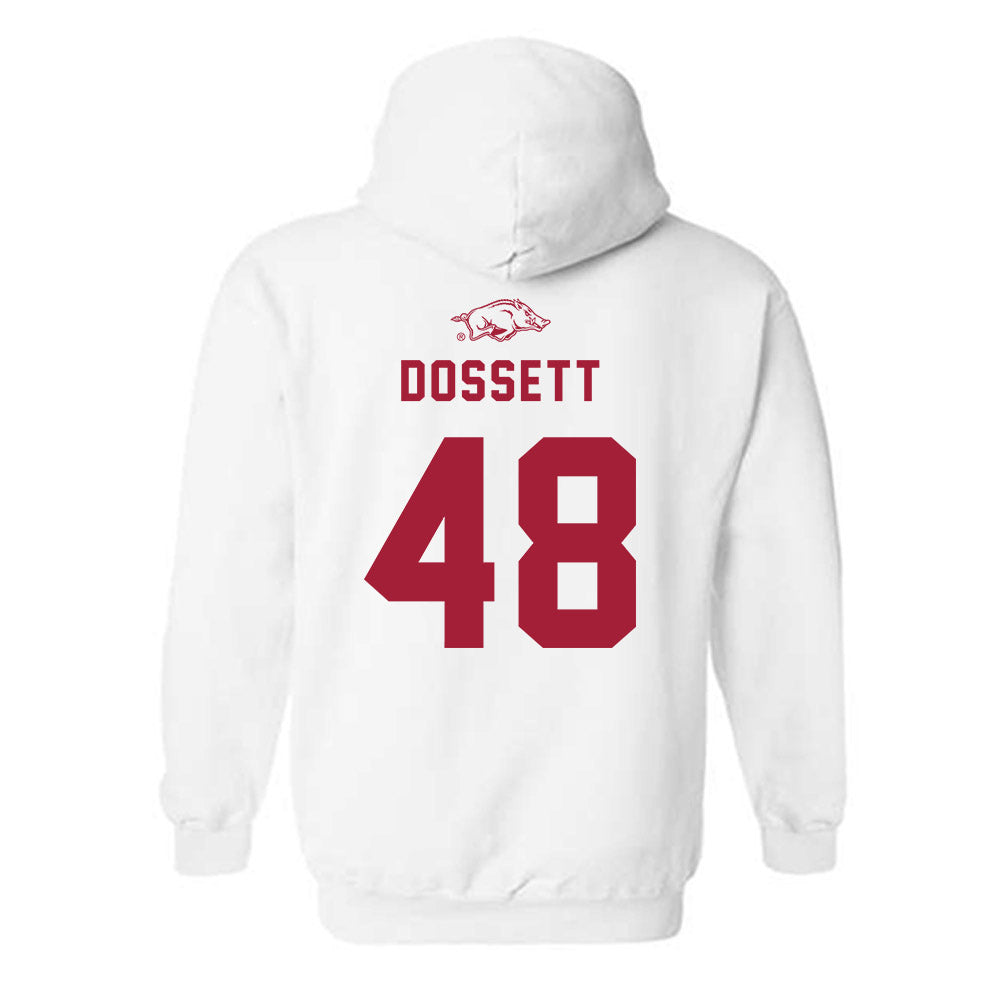 Arkansas - NCAA Baseball : Cooper Dossett - Hooded Sweatshirt Replica Shersey