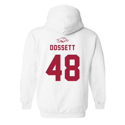Arkansas - NCAA Baseball : Cooper Dossett - Hooded Sweatshirt Replica Shersey