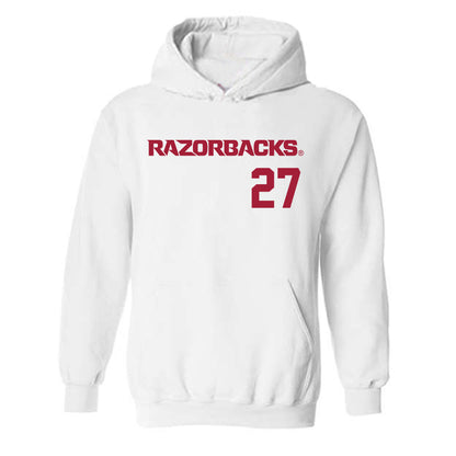 Arkansas - NCAA Baseball : Ryder Helfrick - Hooded Sweatshirt Replica Shersey