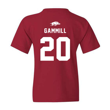Arkansas - NCAA Softball : Hannah Gammill - Youth T-Shirt Replica Shersey